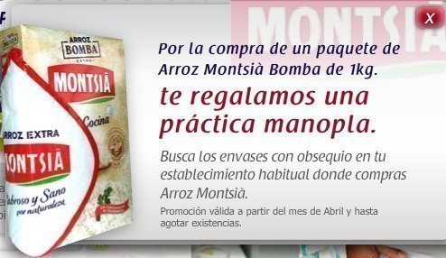 Manopla de regalo - Arroz Blanco Montsia