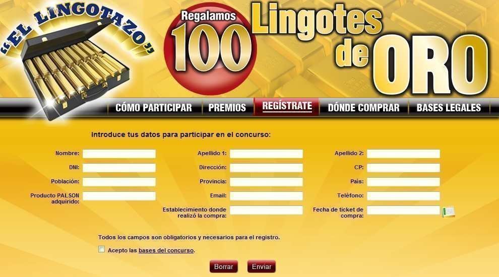 Promocion lingotazo de Palson