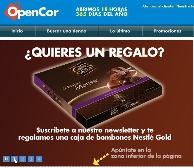 Muestras gratis El Corte Ingles Opencor