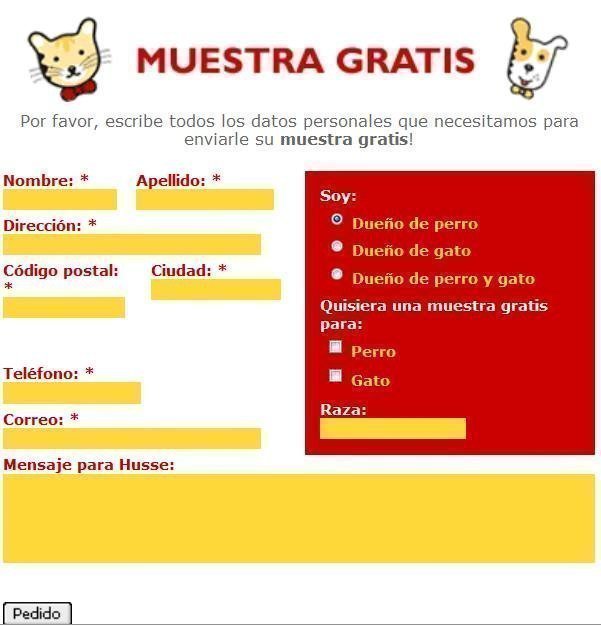 Muestras Gratis comida para perros