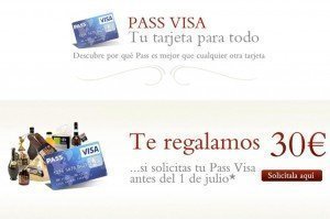 Tarjeta Pass Visa Regalo 30 euros