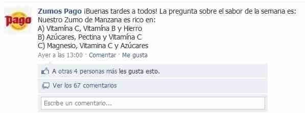 Concurso de Zumos Pago