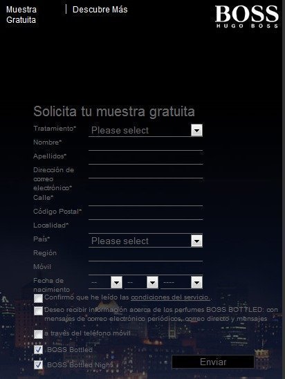 muestra gratuita hugo boss