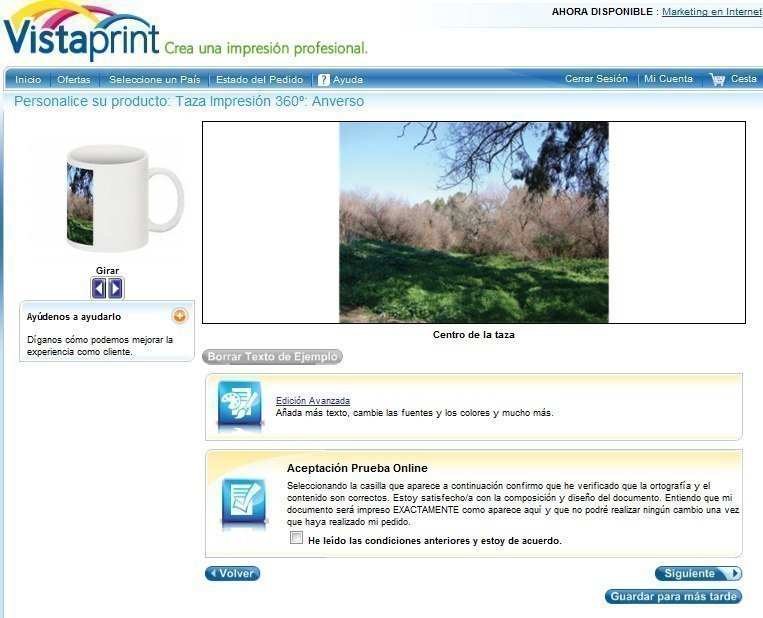 Muestra gratis vistaprint