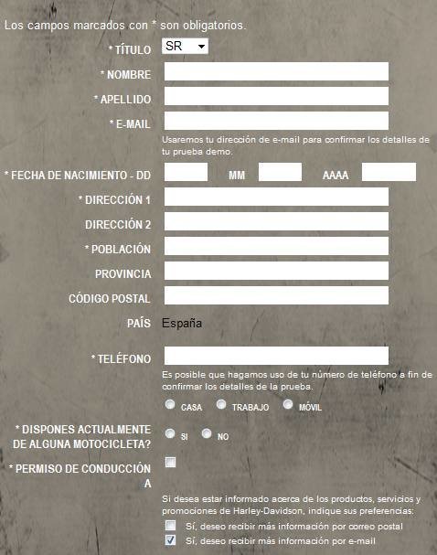 Probar gratis Harley Davidson