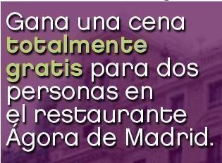 Sorteo de cenas en Restaurante Agora