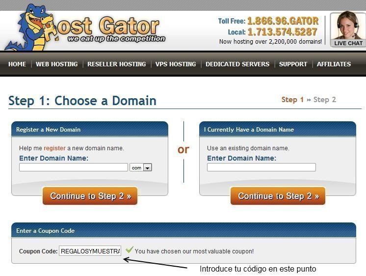 Cupones descuento para comprar hosting barato