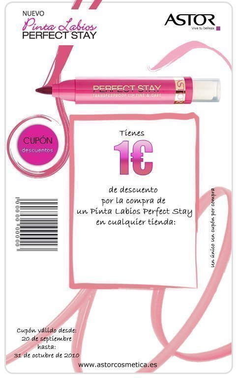 cupones descuento pinta labios astor