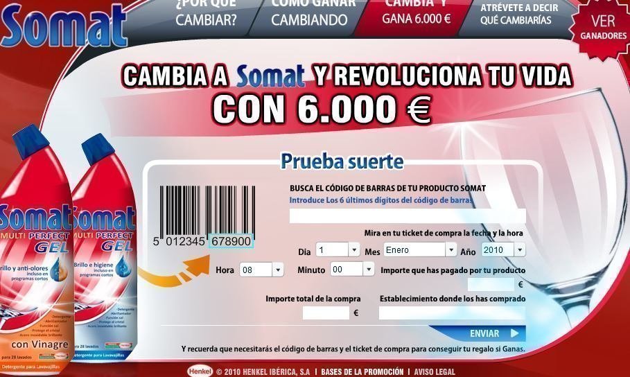 Muestras Gratis de Somat Lavavajillas