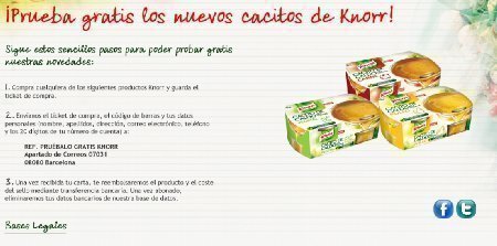 muestras gratis cacitos knorr