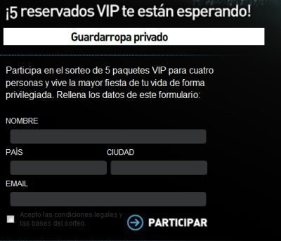 Sorteo Pases VIP