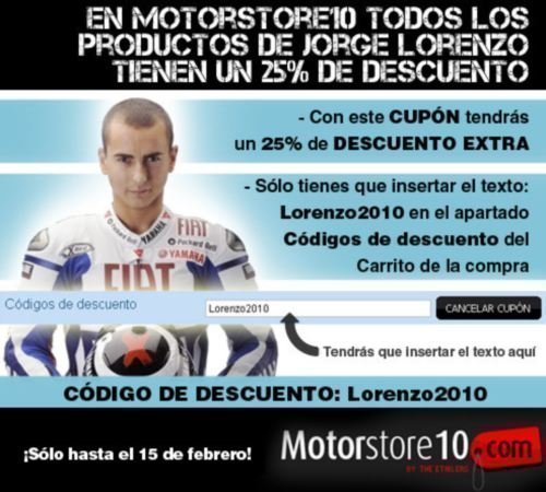 Cupones Descuento Motor Store Jorge Lorenzo