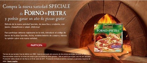 Sorteo de Pizza Buitoni Nestle