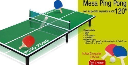 Cupones Descuento Mesa Ping Pong