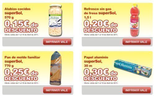Cupones Descuento Supermercado