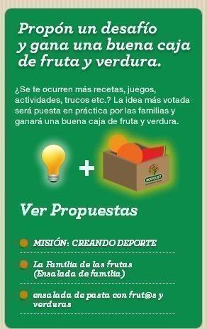 Concurso de ideas para comer frutas y verduras
