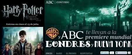 Sorteo de viaje a Londres y Nueva York con Harry Potter y ABC