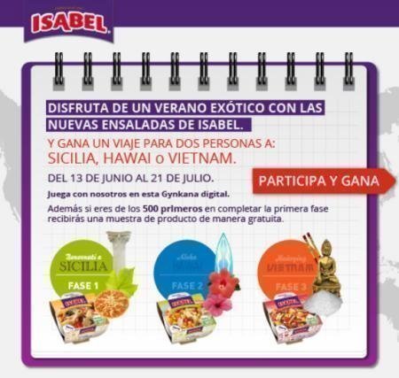Sorteo de viajes exoticos Isabel