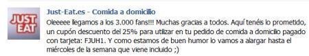 Cupones Descuento Comida a Domicilio