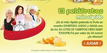 Sorteo del juego de Pelafrutas