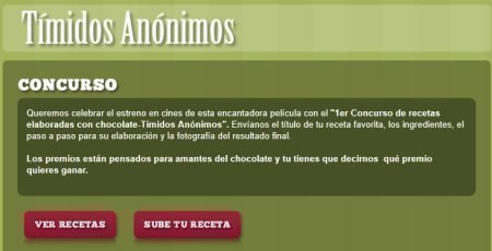 Concurso de recetas de Timidos Anonimos