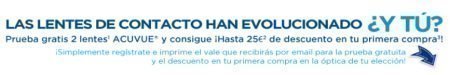 Muestra Gratis de Lentillas Acuvue
