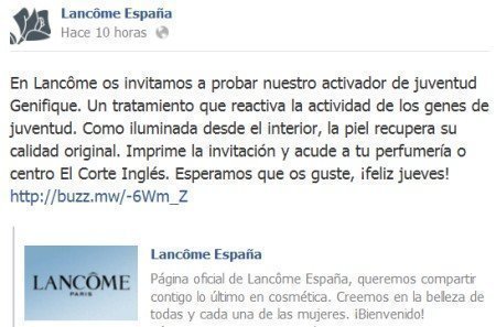 Muestras Gratis de Genifique de Lancome
