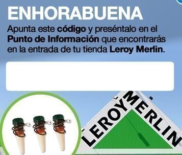 Muestras Gratis Conos de Riego Leroy Merlin