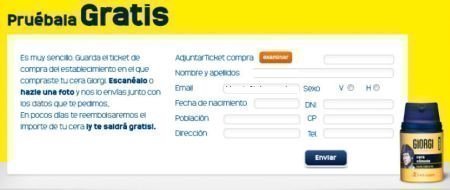 Muestras Gratuitas de Cera Giorgi