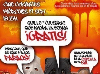 Entradas Gratis para el cine Desempleados