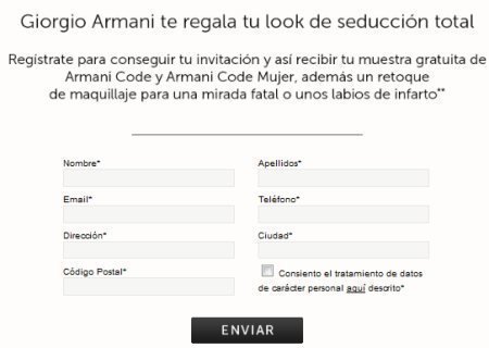 Muestras Gratis Perfume Armani