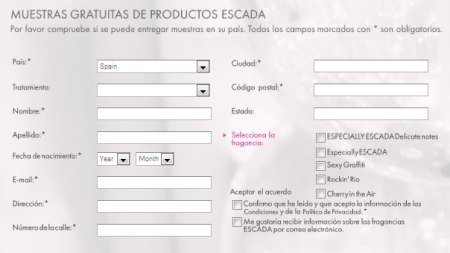 Muestras gratuitas Escada Cherry in the Air