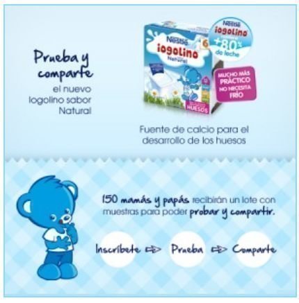 Muestras gratis de Tarritos Iogolino de Nestle