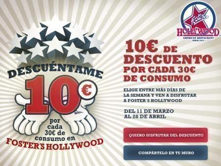 Cupones Descuento Fosters Hollywood