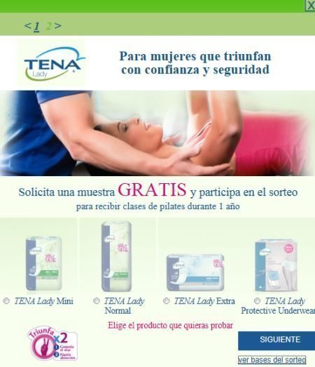Muestras gratis de compresas