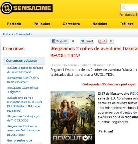 Sorteo de Sensacine