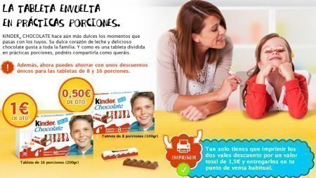 Cupones Descuento para Chocolates Kinder