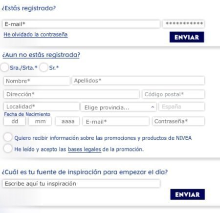Muestras de nivea
