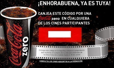 Muestras gratuitas de coca cola zero 