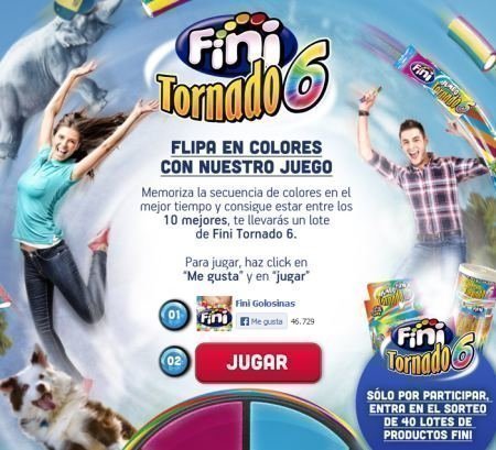 Sorteo de productos Fini en Facebook