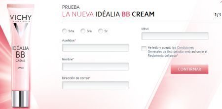 Muestras gratis de BB cream VICHY