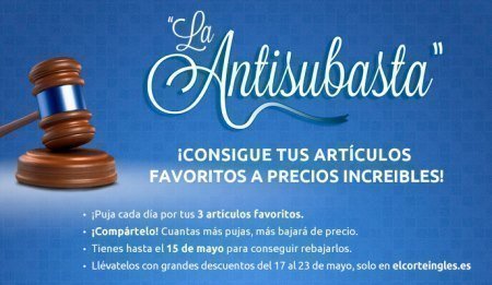 Promocion Antisubasta de El Corte Ingles