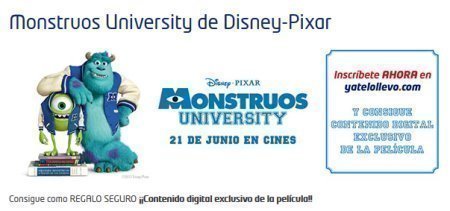 Promocion Monstruos Disney Pixar