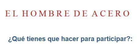 Sorteo Gratis El Hombre de Acero