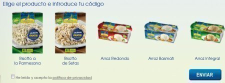 Muestras gratuitas de arroz Carretilla