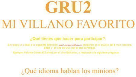 Promocion Gru Mi villano favorito