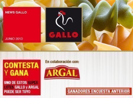 Sorteo de Argal y Pastas Gallo