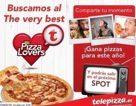 Sorteo de pizzas gratis de Telepizza