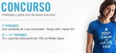 Sorteo gratis en Facebook Mister Spex