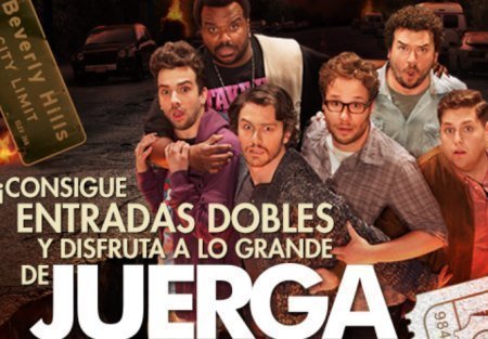 sorteo de entradas gratis para Juerga hasta el fin